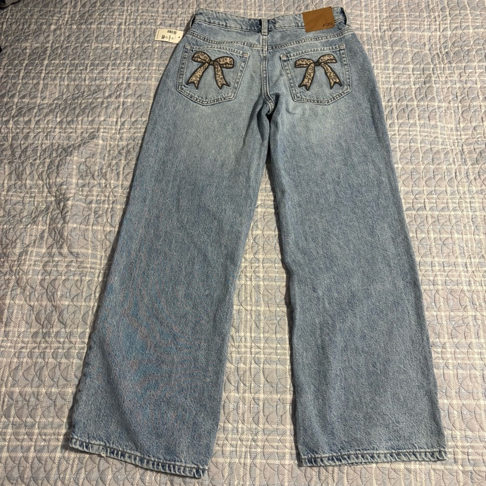 #0051 Aeropostale Light Blue Flare Jeans - Picture 2 of 7
